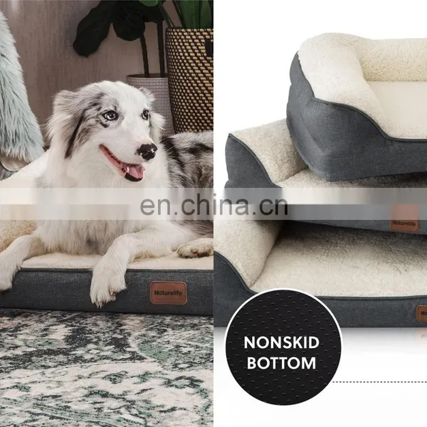 Luxury Custom Anxiety Warm Soft Comfortable Waterproof Pet Dog Sofa Bed photo-7