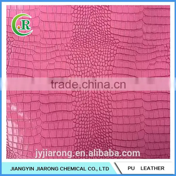 Crocodile Grain Artificial PU Leather Fabric for Bags photo-4