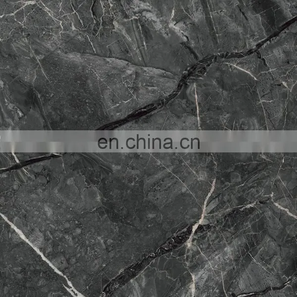 New Age Infinite Connect Design Black Color Nature Marble Looks Like a Whole Piece Big Size Marble Floor Tile photo-3