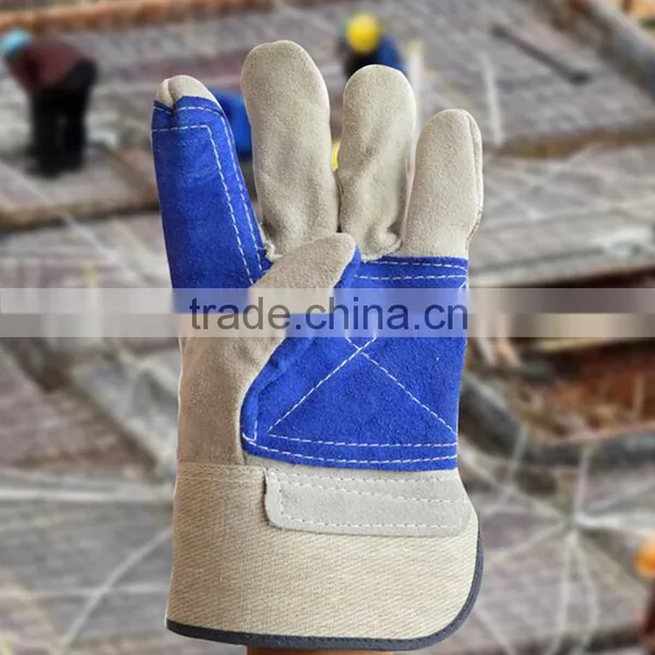 Cow Split Leather Rigger Gloves With Reinforcement the Palm