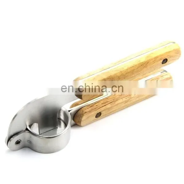 Hot Sale Stainless Steel Garlic Press With Wooden Handle photo-2