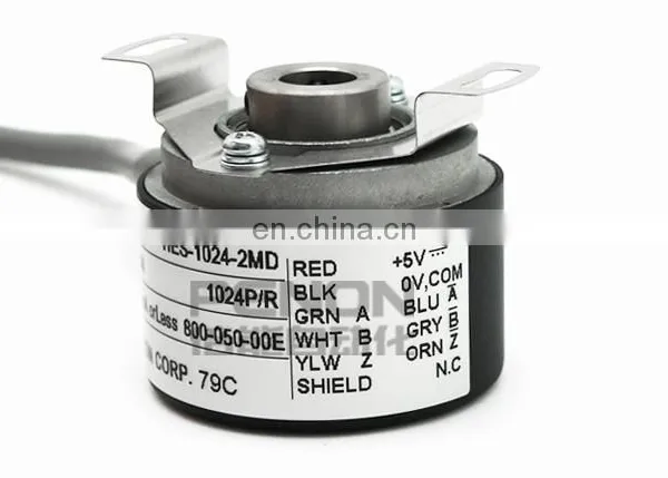 Mini Half Empty Shaft Incremental Rotary Encoder HES Series HES-25-2MD 8mm Hole Diameter 25 Pulse Output photo-2