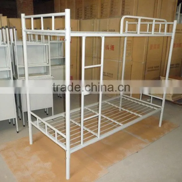 (DL-B1) Folding School Metal Bunk Bed Student Bed With Wooden Plate /Adult Dormitory Bunk Bed