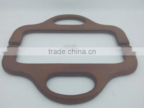 Best Sale Brown Color 30*16cm Tranditional Wooden Handle Frame for Ladies Handbags China Manufacturer photo-3