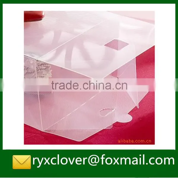 Clear PVC/PP Plastic Shoe Packaging Box With Handle photo-4