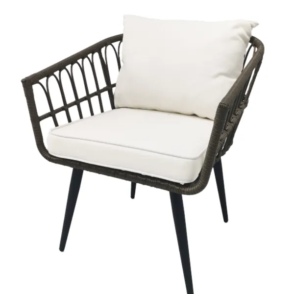 50% OFF Guangzhou Factory Clearance Sale Aluminium Frame Bistro Patio 3pcs Set With Olefin Cushions Garden Chatting Set photo-2