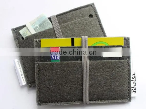 Supply Soft Healthy Wool Felt Leather Card Holder With Italy New Design in 2013 and Offer ODM OEM Service