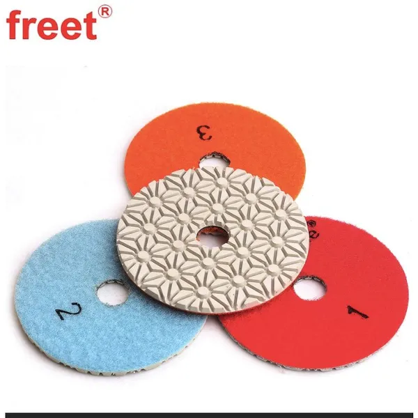4-Inch Flexible Polishing Pads 3-Step Process for Stone Finishing photo-2