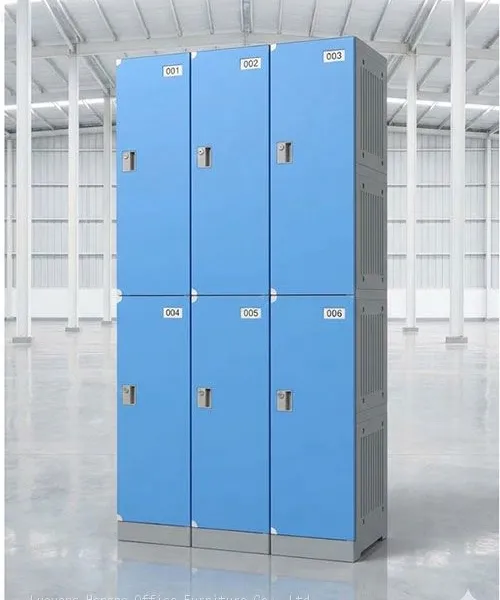 Staff Lockers PC-SL6543 | Waterproof ABS Plastic Storage Cabinet With Internal Storage Basket and Adjustable Shelves H1940mm for Office Break Room