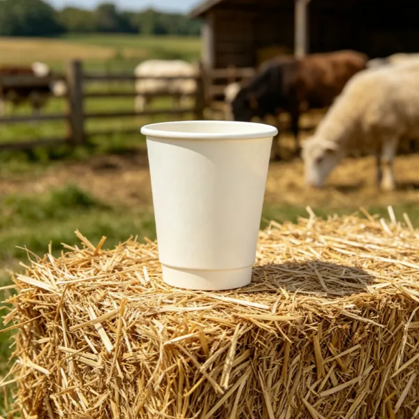 Leak-Resistant Double Wall Paper Cup With Curled Rim Design photo-2