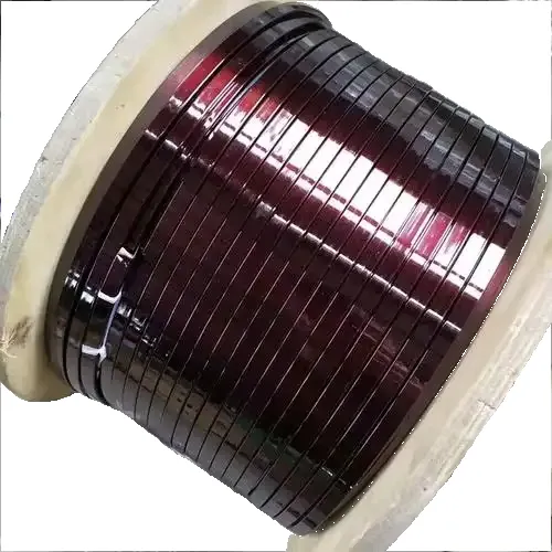 High Resistance Solid Copper Enamelled Winding Wire Coil 600V Rated Rectangular Shape IP67 155-220C 1.5-22mm WanZhou Brand Model photo-6
