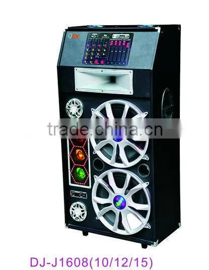 BEST PRICE! Professional Active Speaker With USB/SD/FM, Remote Control, Karaoke Function, DJ-J1608