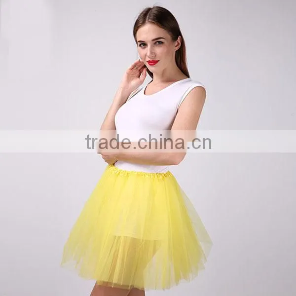 Factory in Stock Cheap Adult Tutu Fluffy Tutu Skirt Adult Ballet Tutu Yellow Ballet Tutu