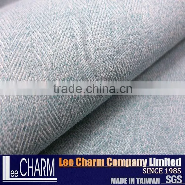 Green Elastic Twill Polyester Spandex Blend Spacer Garment Fabric photo-6