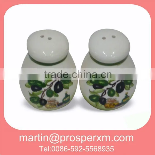 ceramic salt pepper shaker bottle caps
