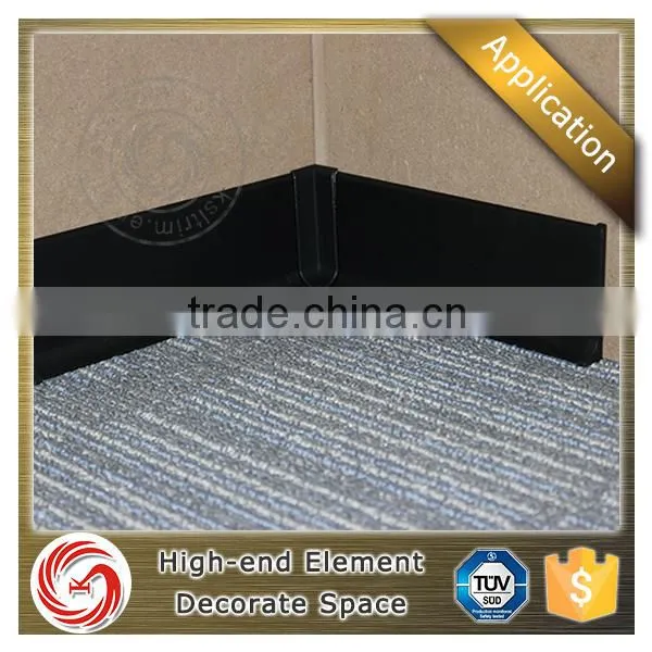 Laminate Flooring Brushed Silver Inner Corner Aluminium Wall Skirting Board With End Caps photo-3