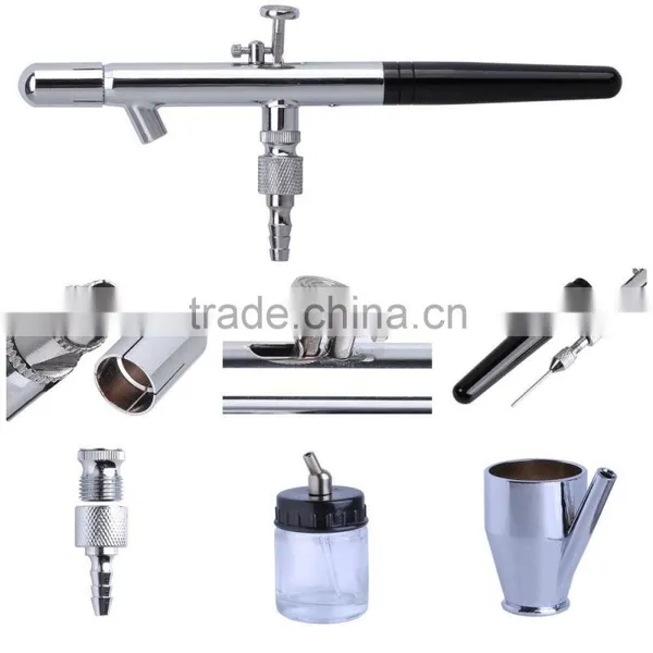 3 Airbrush Compressor Kit Dual Action Spray Air Brush Set Tattoo Nail Art Quality Choice photo-6
