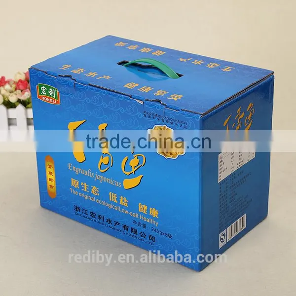 Colorful Paper Printed Package Shipping Corrugated Custom Box Printing With Handle