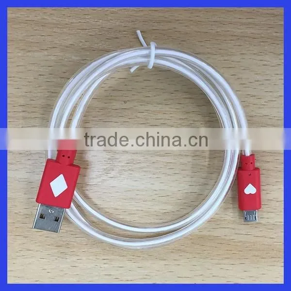 Factory Prices High Quality Colorful Micro USB Data Cable With LED Light for Samsung Mobile Phone , USB Charger Cable photo-3