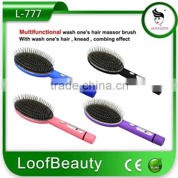 Multifunctional Wash One's Hair Massor Brush With Wash One's Hair,knead, Combing Effect 1 AA Dry Battery