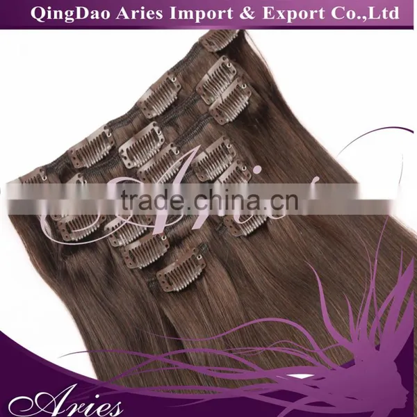 Wholesale 20inch 50cm Clip in Hair Extensions 100% Human Hair Extension 70gram OEM photo-3