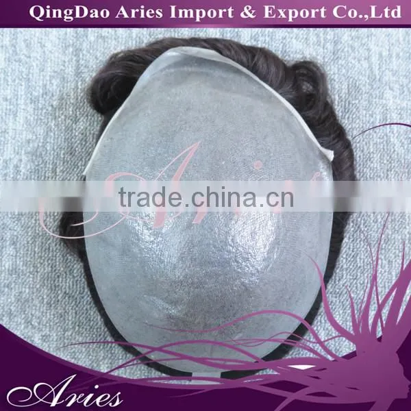 Grey Synthetic Hair Mens Hairpiece for Men photo-5