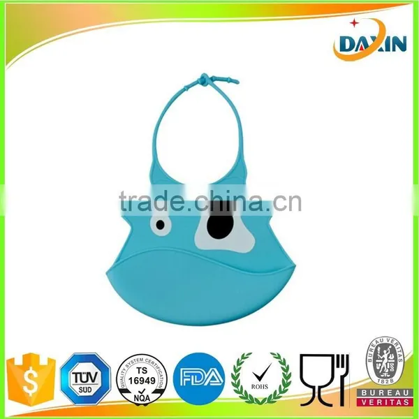 Low MOQ FDA Waterproof Infant Feeding Soft Silicone Baby Bibs photo-3