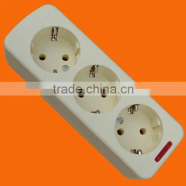 European Style 4 Way Extension Power Socket With Earth (E5004E) photo-5