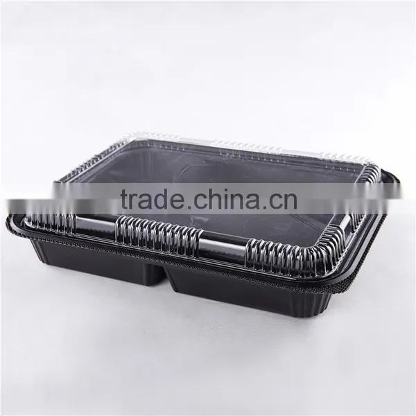 KW3-1102 Food-grade and Rectangular Disposable Clear Plastic Divided Food Serving Tray (264*204*46mm), OEM Orders Are Welcome photo-3