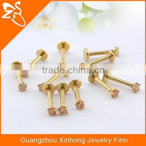 Fashion Wholesale Free Clear Body Implant Piercing Jewelry Gold Lip photo-6