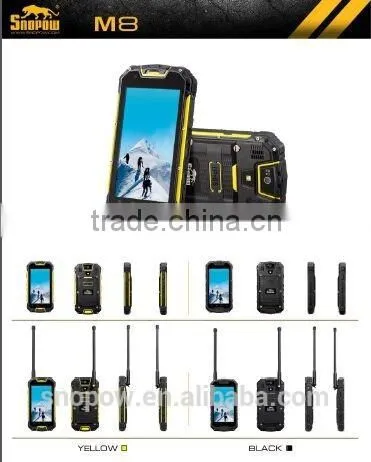 SNOPOW M8 IP68 Waterproof 4.5 Inch Walkie Talkie 5 KM Android 4.4 NFC Quad Core Water Resistant Phone