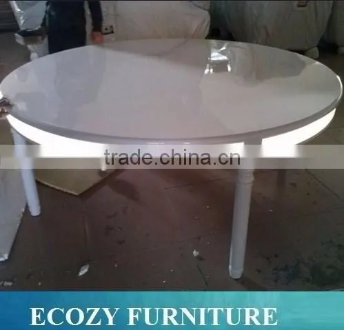 1.8m Solid Wooden Round Dining Table With LED Lighting Stips Quality Choice photo-2