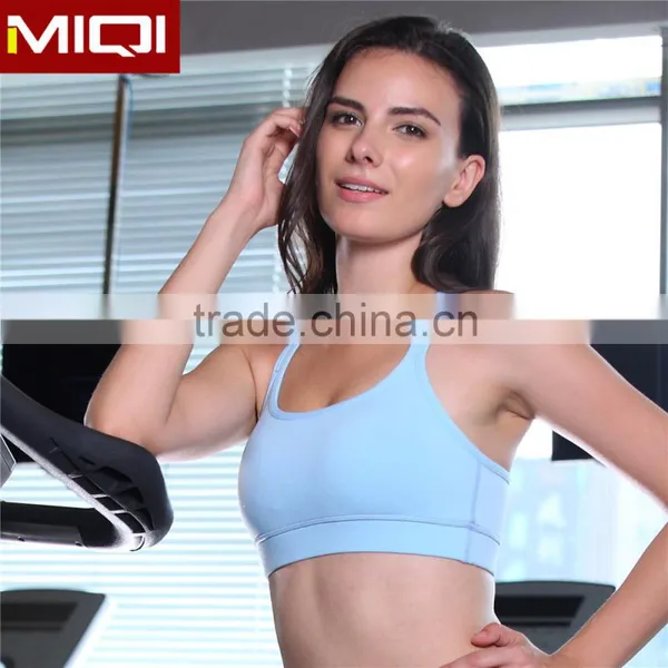 Wholesale Supplex Fitness Clothing Women Seamless Plain Sports Bra photo-5