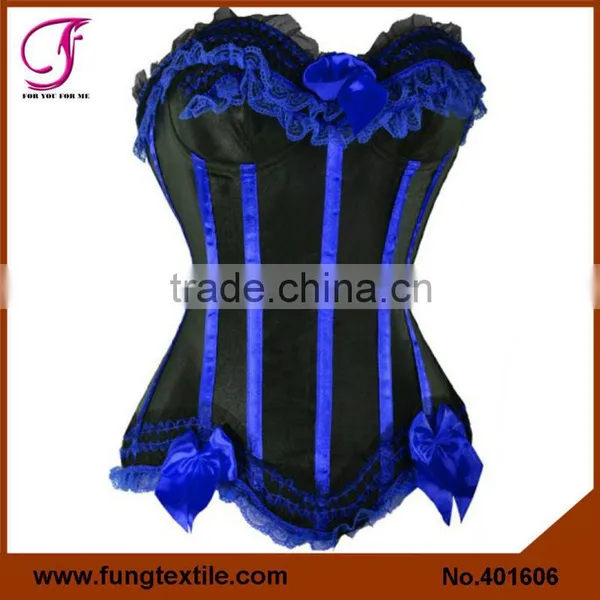 401607 Ladies Sexy Satin Green Body Corset CA photo-2