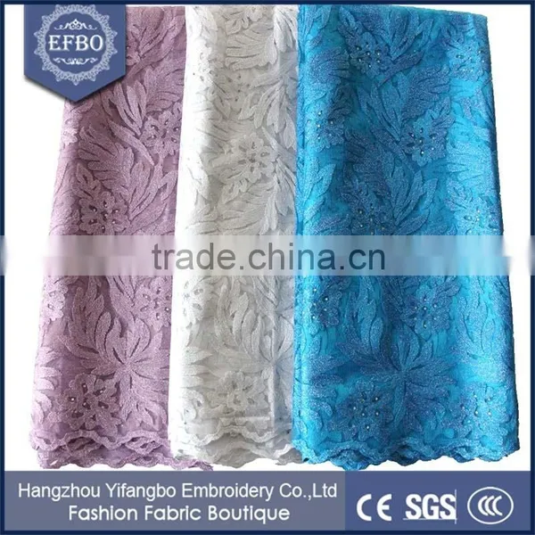 2016 Embroidery French Lace for Latest Wedding Embroidery Lace Fabric photo-3