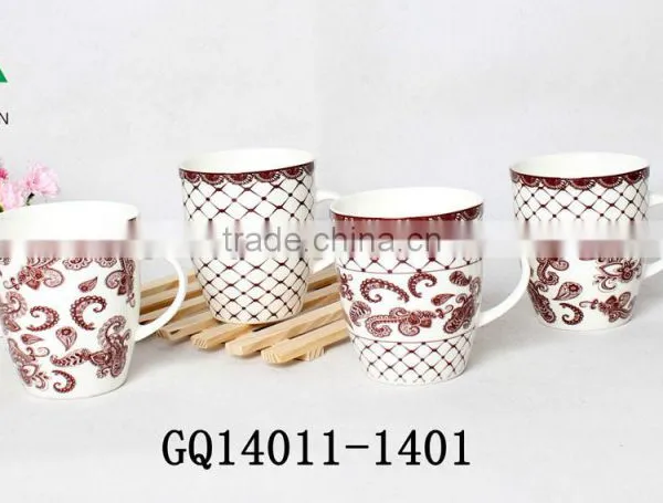 12oz High Quality Plain White Bone China Mugs With Decals for Cheap Sale photo-5