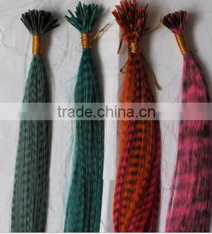 Wholesale Fashion Feather Hair Extension Synthetic Grizzly Feather Hair Extension photo-4
