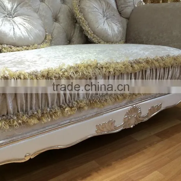 Modern France Wooden Fabric Sofa Set Living Room Design photo-5