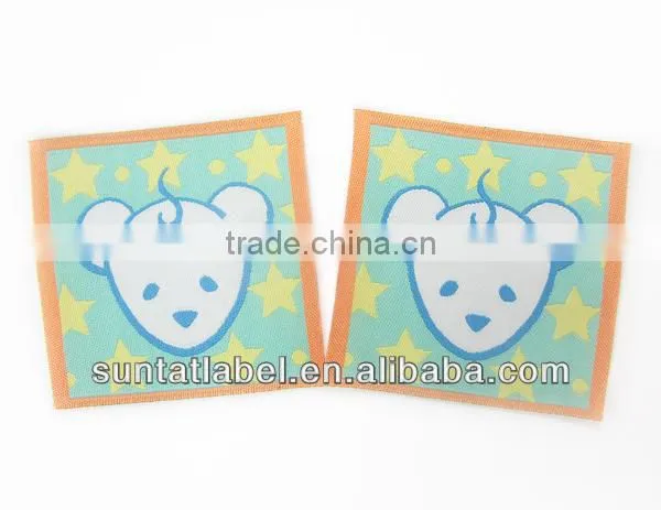 Custom Fashion High Density Damask Woven Cloth Badges photo-4