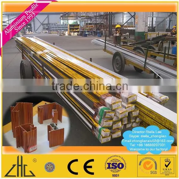 Wow!! Paint Colors Wood Doors Aluminum Profile Price OEM/aluminium Railings Light Frame/heat Transfer Paper Wood Color Aluminium