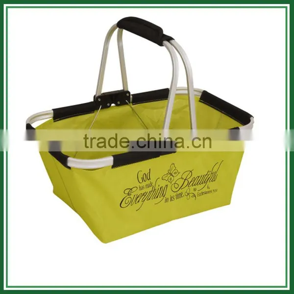 Folding Cloth Carry Collapsible Market Tote Shopping Basket photo-5