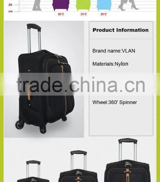 1680D Black Fine Design Inside Trolley Travel Luggage Bag Set photo-2