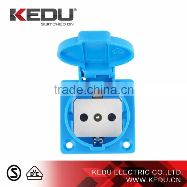KEDU Waterproof German Socket 16A 250V IP44 2P+PE With VDE,SEMKO Approved