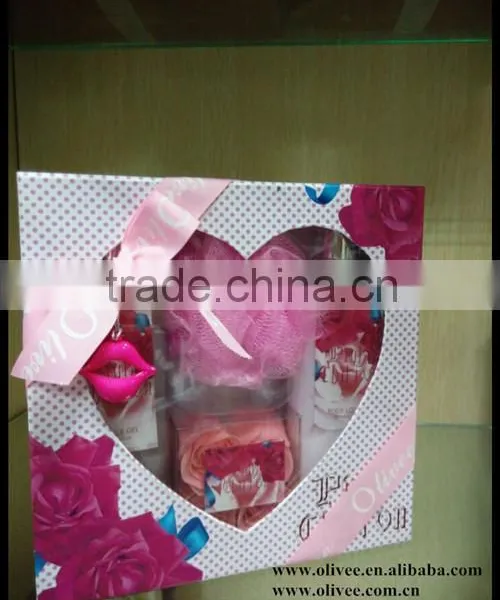 China 270ml Shower Gel, Body Lotion and Body Puff Christmas Bath Gift Set photo-2