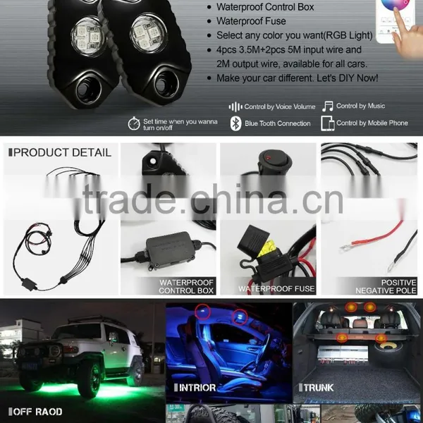 AURORA Waterproof Wireless Remote-controlled RGB Rock Light photo-3
