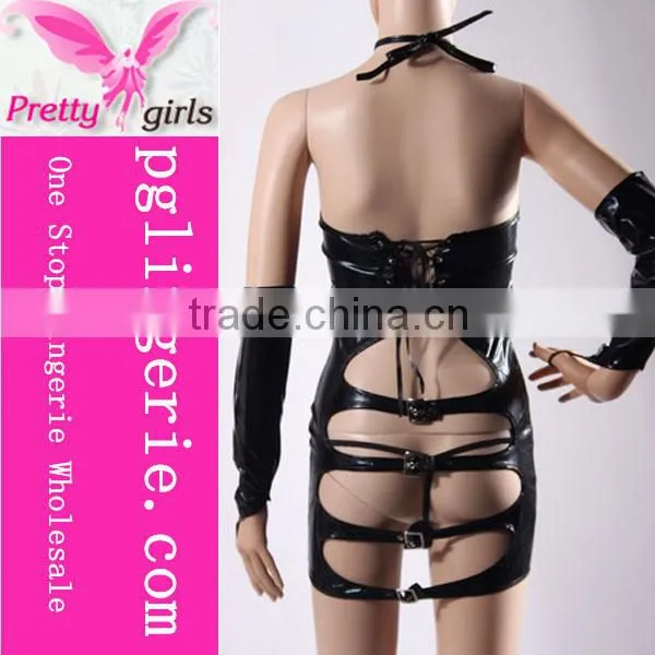 Sexy Leather Dress and CATSUIT CLUBWEAR COSTUME DRESS photo-4