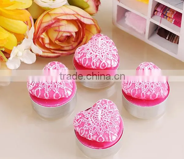 Wholesale Multi-color Gift Flameless Scented Heart Shape Wedding Tealight Candle photo-5