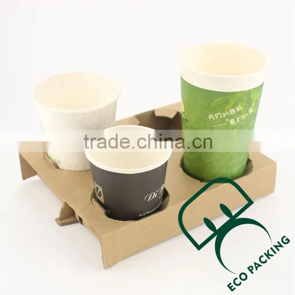 Paper Board Take Away 4 Cups Coffee Cup Tray photo-3