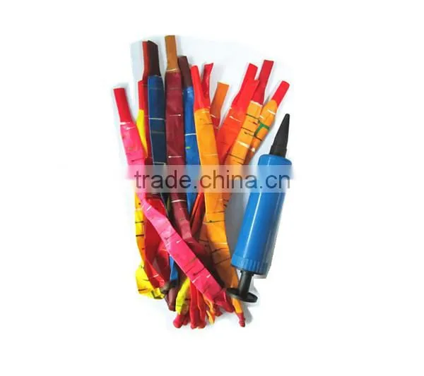 rocket balloons with pump long shape balloons