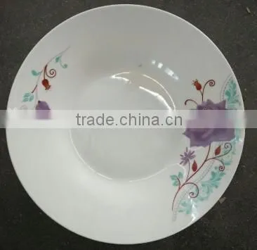OEM 8inch Cheap Ceramic Soup Plates , Round Edge Decor Soup Plate , Cheap Porcelain Soup Plate to Irap photo-5